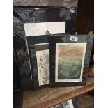 A small colection of mounted prints - 6