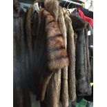 2 fur jackets and 1 fur collar.