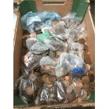 Box of mainly copper coins