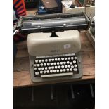 A vintage Adler typewriter.