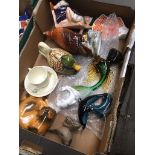 Collectable items including Carlton ware piggy bank and Beswick nursery ware