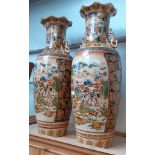 A pair of large modern Japanese vases, height 90cm.