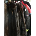 2 vintage long mink coats.