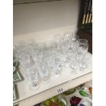 A suite of 30 Royal Brierley crystal glasses in the Bruce design, including 6 brandy, 6 whisky and 6