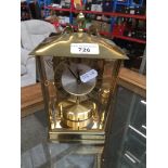 A vintage German Schatz brass mantel clock.