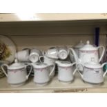 36 piece fine quality porcelain tea set for 10 including 2 teapots, 2 sugar basin, and 2 milk jugs