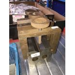 A large V block and clamps.