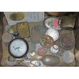 A mixed lot to comprising coins including a 1902 dollar, other silver coins, a a Yorkshire &