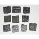 A collection of 18th and 19th century church tokens.