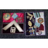 Assorted Masonic medals including three hallmarked silver.