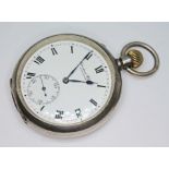 An International Watch Co silver pocket watch, diameter 50mm.