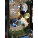 Box of glassware and pottery