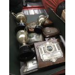 A collection of 1950's football trophies from Netherfied F.C.