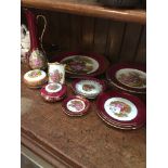 12 items of Limoges porcelain including Meissner and La Reine