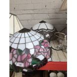 Two Tiffany style glass lightshades.