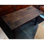 An oak refectory table.