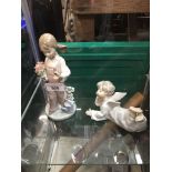 Two small Lladro figurines - 5217 Spring, and Angel laying Down 4541