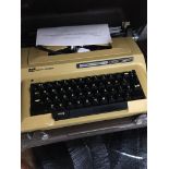A Smith Corona typewriter.