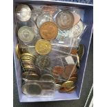 A small box of world coins