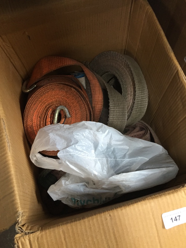 A box of lashing straps.