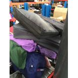 Quantity of camping equipment, table, tents, sleeping bags, chair, etc.