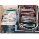 2 boxes of 45rpm single records including 1950s and 60s