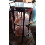 A reproduction inlaid and gilt mounted French style table.