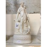 Antique Parian figure of a lady