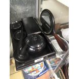 Ebony dressing table ware