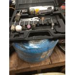 A high speed air driven die grinding and polishing kit with collets and key spanners, and a bundle