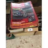A box of Motorcycle Mechanics magazines.