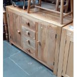 A modern hardwood sideboard.