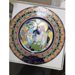 A Bjorn Wiinblad limited edition hand decorated Christmas 1975 wall hanging plate, by Rosenthal,