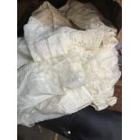 2 children's antique christening silk gowns