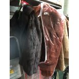 3 fur coats, 1 mink, 1 musquash and 1 rabbit.