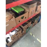 11 boxes of misc household, kitchenalia, glass, pottery, ceramics, ornaments, etc.