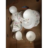 A box containing Royal Albert 'Minuet' part tea set, 18 pieces.