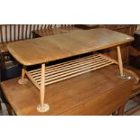 An Ercol light elm and beech coffee table.