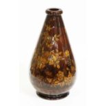 A Linthorpe pottery vase by Fred Brown, height 38cm. Condition - good, general wear including