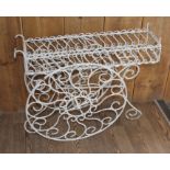 A Victorian wire frame planter modelled as a cart, height 59cm.