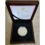 A HRH Prince George silver coin, wt. 28.28g, boxed with certificate.