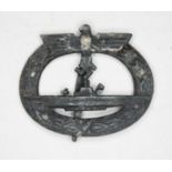 A German WWII Nazi Kriegsmarine badge.