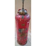 A vintage fire extinguisher.