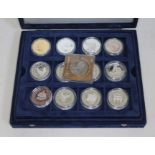 A box of commemorative coins.