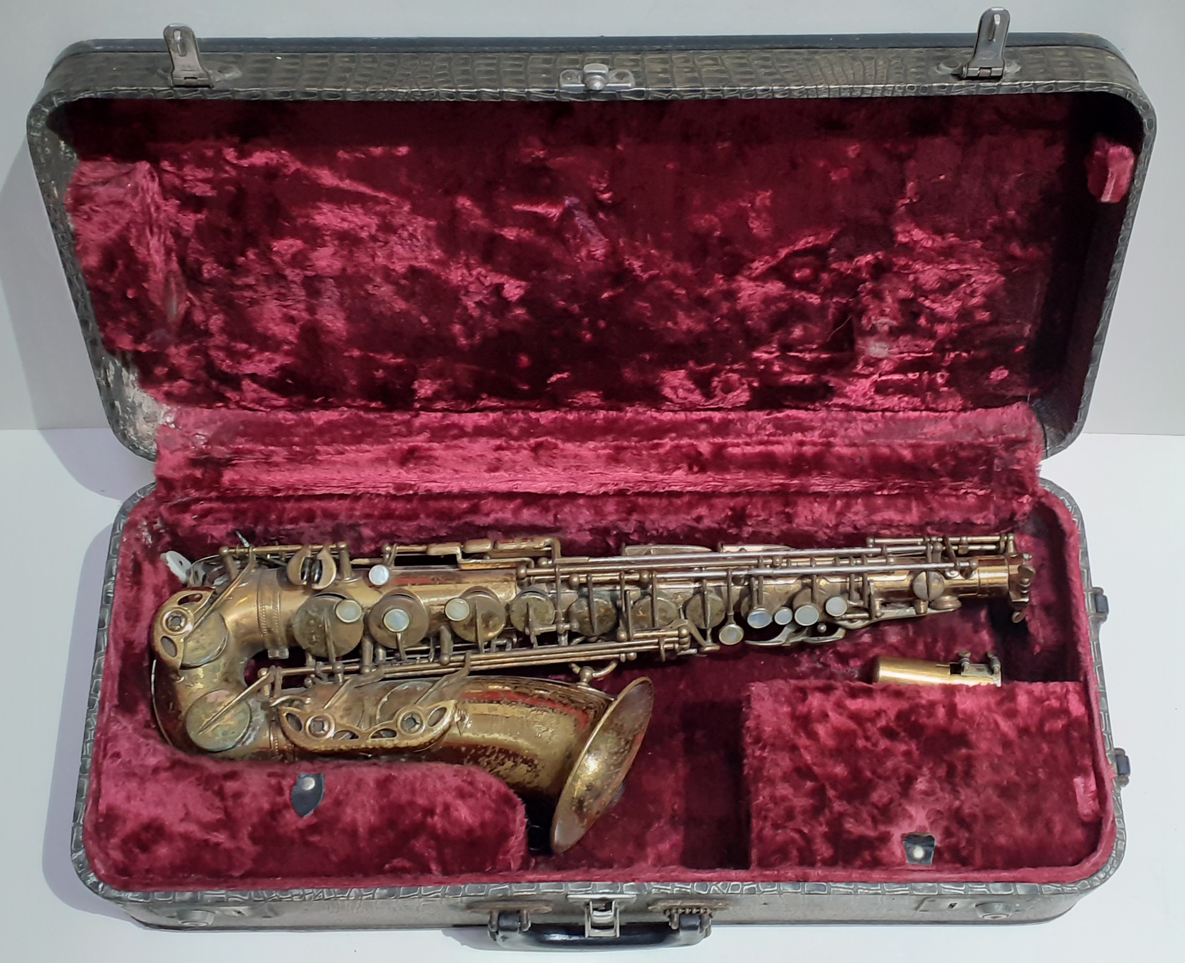 A Selmer Super Action alto saxophone circa 1950s, with Selmer Soloist E mouthpiece.