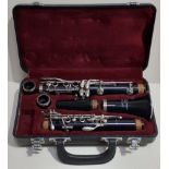 A Jupiter clarinet in case, marked 'JUPITOR K.H.S MUSICAL INSTRUMENT CO.LTD.