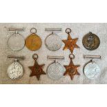 Assorted WWI and WWII medals to include silver medal British War George V 1914 - 1918, The Allied