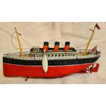 A vintage Litho tin ship.