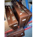 Two vintage leather cases. possibly used as Masonic