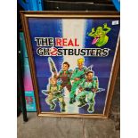 "The Real Ghostbusters" poster, framed and glazed.